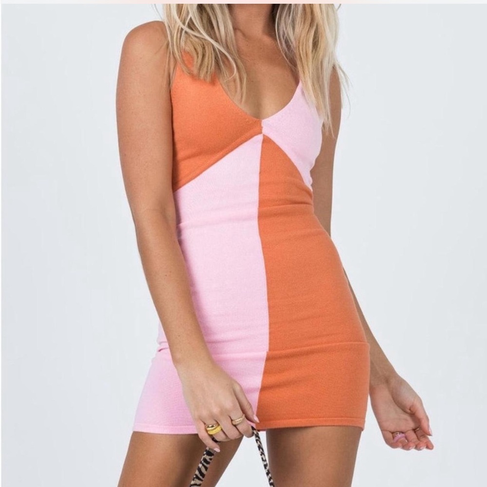 Princess Polly Sienna Mini Dress- Pink and Orange